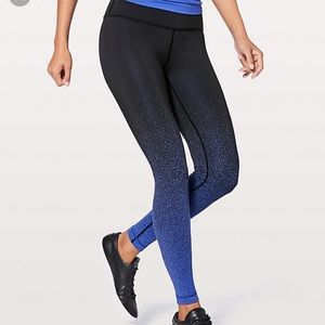 Lululemon High rise ombré speckle tight.